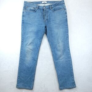 Spoke Jeans Mens 36 (Fits 36x29) Build B Light Wash Denim Straight Fly Button